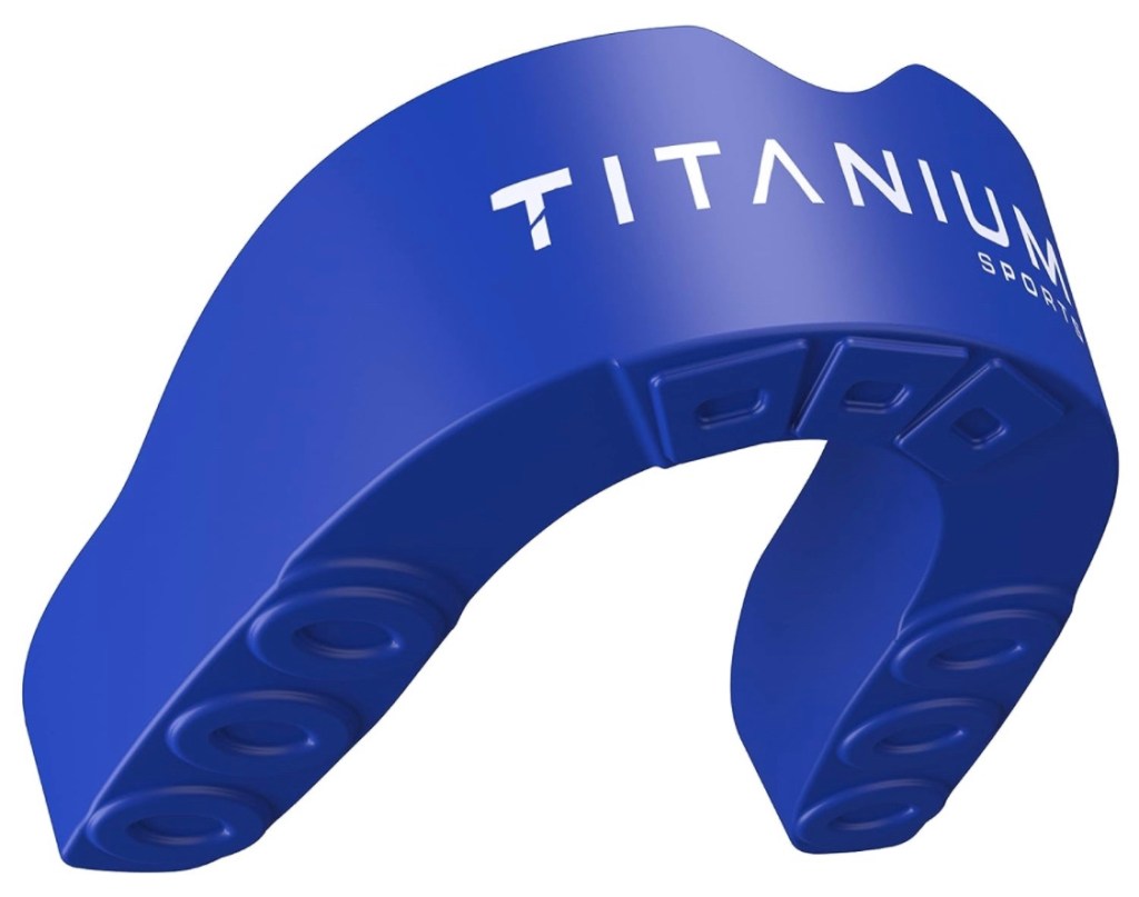Blue Titanium gum shields for rugby