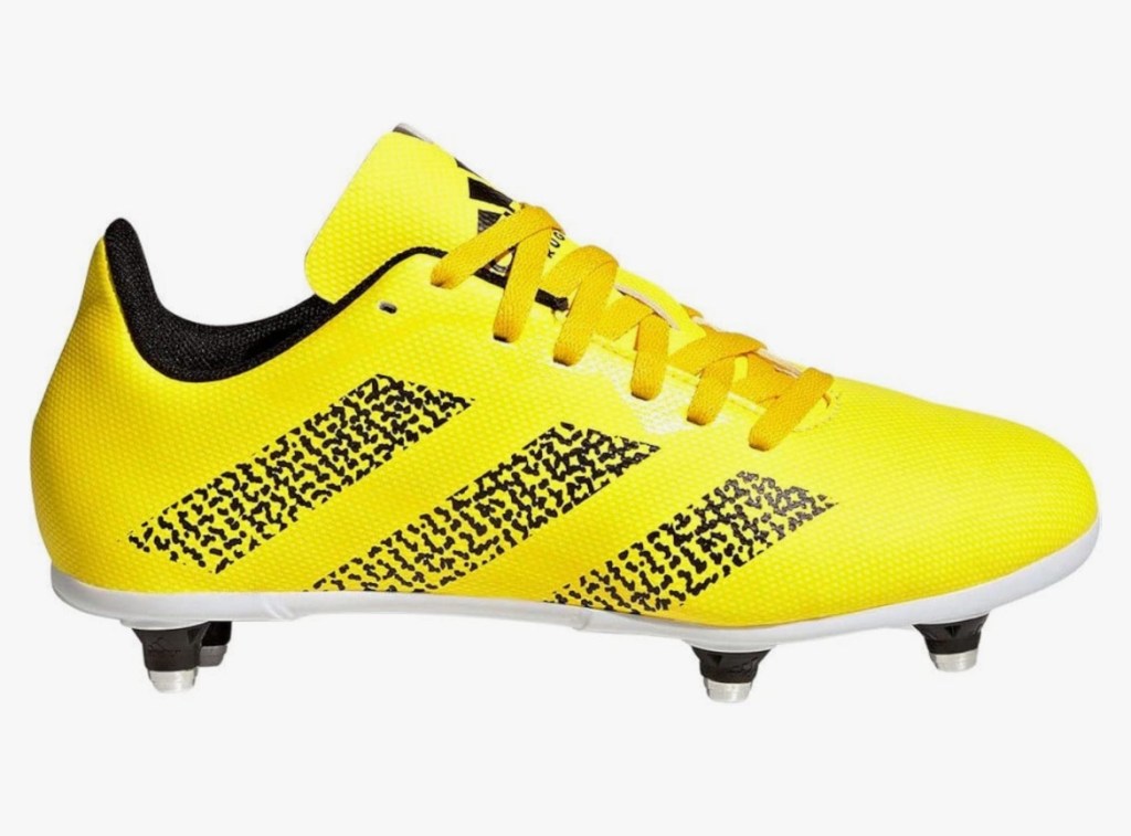 Adidas kids unisex boots for girls, yellow colour and firm ground 